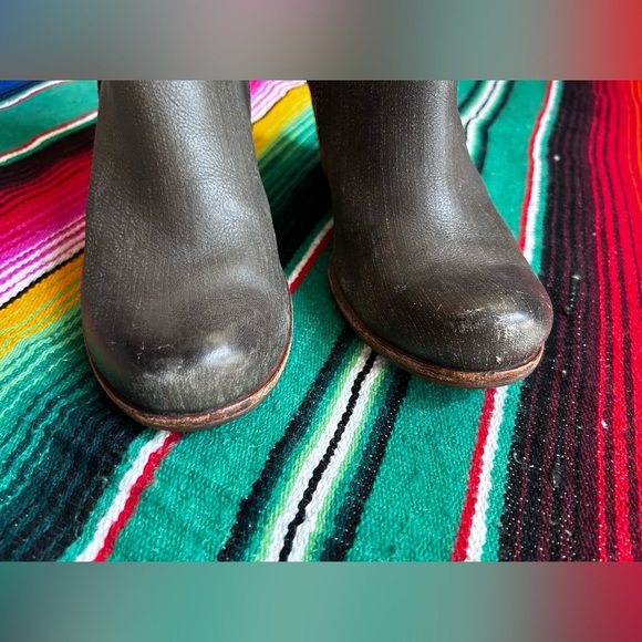 Kork-Ease Wedge Bootie Leather Charcoal Grey Size 7 - Picture 8 of 9